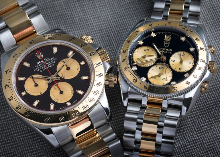 Rolex Cosmograph Daytona vs Tudor Monarch otel si aur
