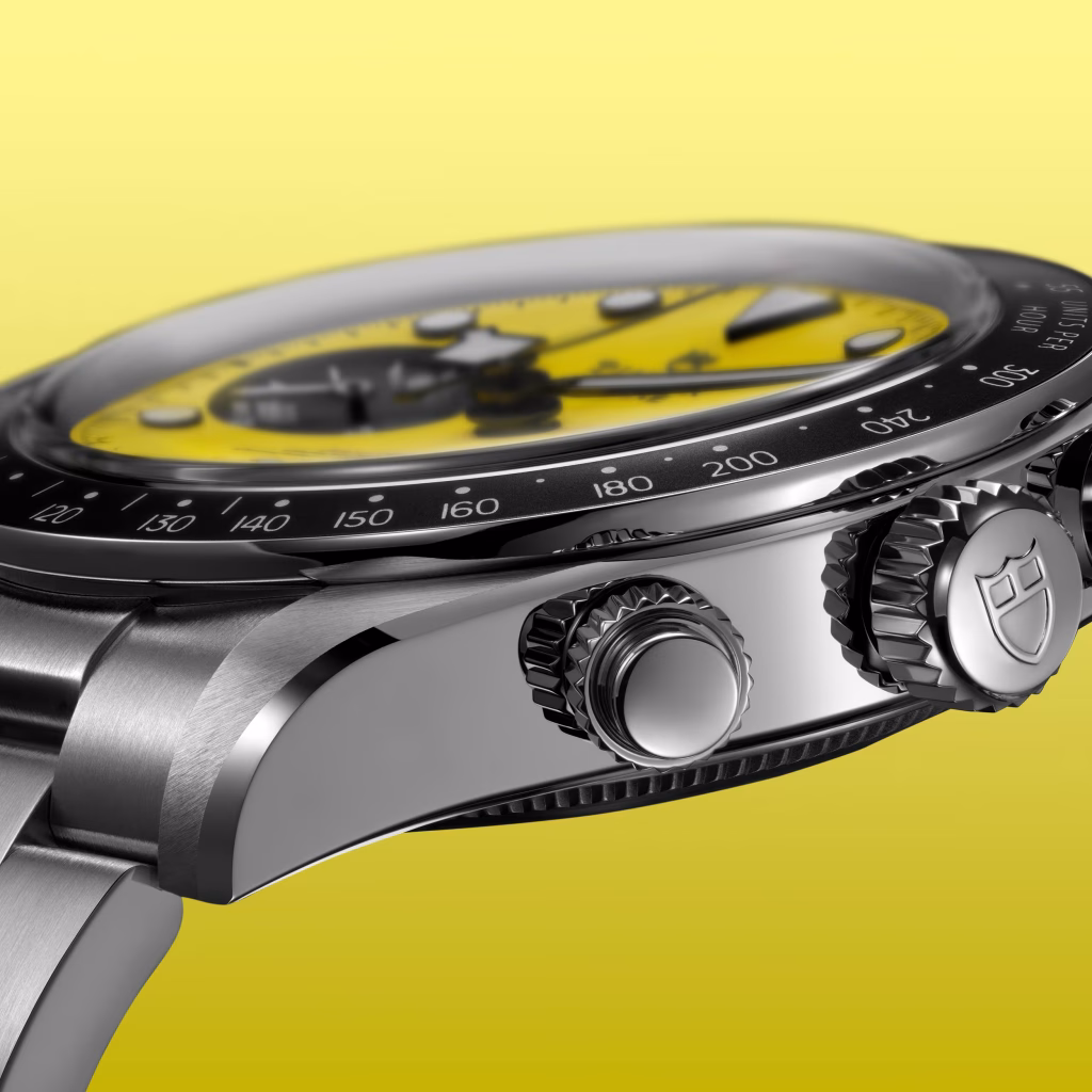 Ceas Tudor Black Bay Chrono 39mm galben bezel lateral