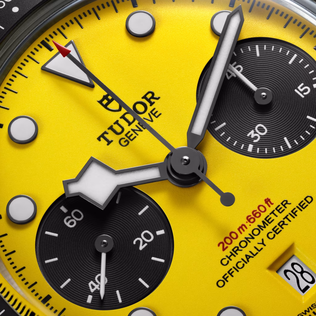 Ceas Tudor Black Bay 39mm Chrono cadran galben