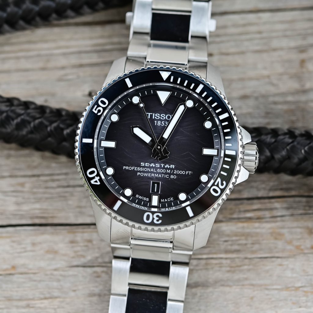 Tissot seastar 2000 professional 44mm cadran negru si bratara